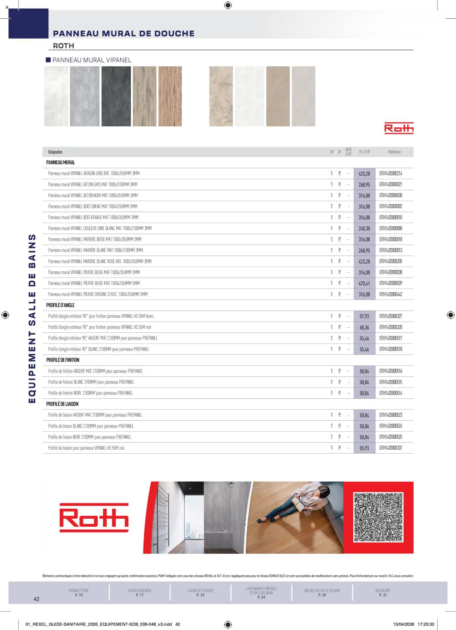 Prévisualisation de Rexel - Brochure Sanitaire du magasin Rexel formulaire valide 20/04/2026 - Meuble, Baignoire, Douche, Meuble de salle de bain, Lavabo