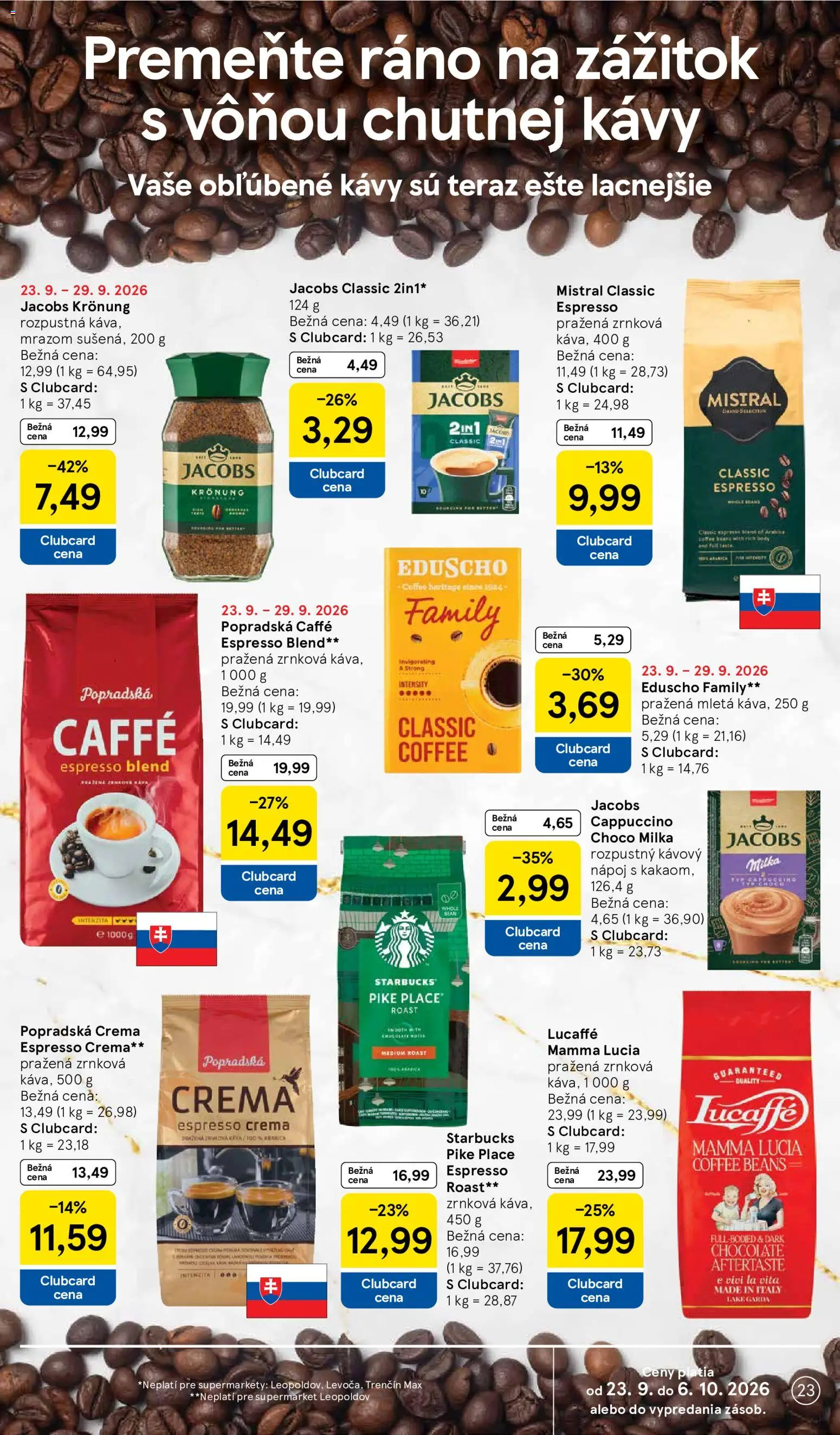 Náhľad Tesco letáku platného od 23.09.2026