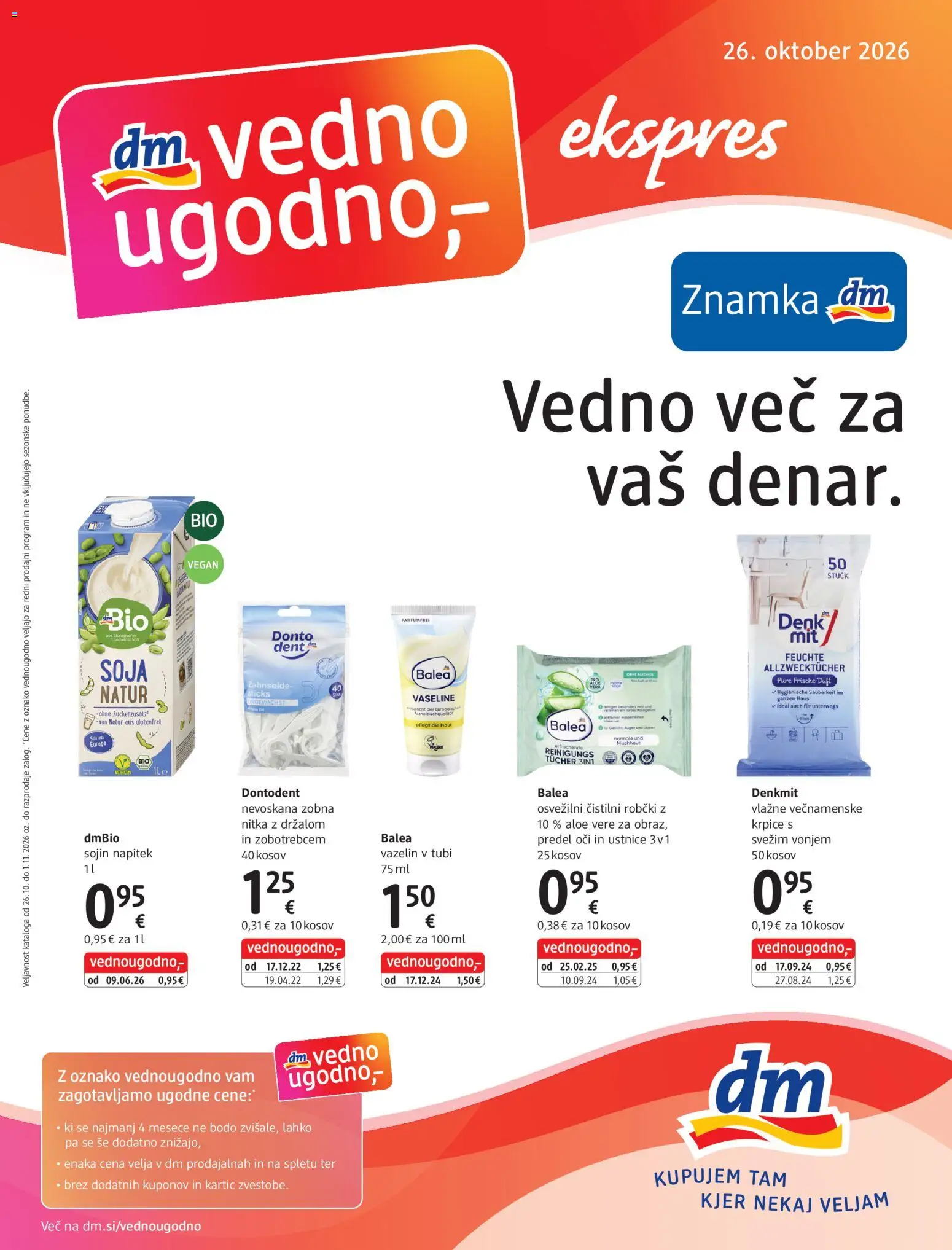 Predogled kataloga iz trgovine DM Drogerie Markt veljaven od 26.10.2026 - Robčki