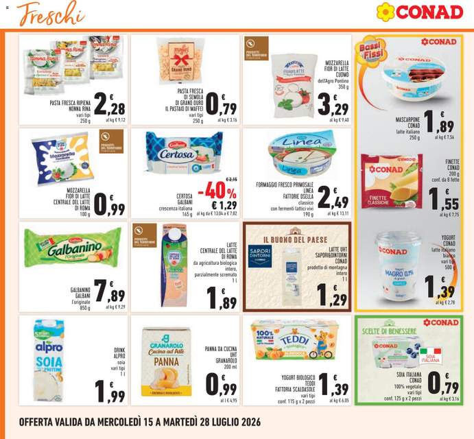 Nuovo volantino Conad dal 15/07