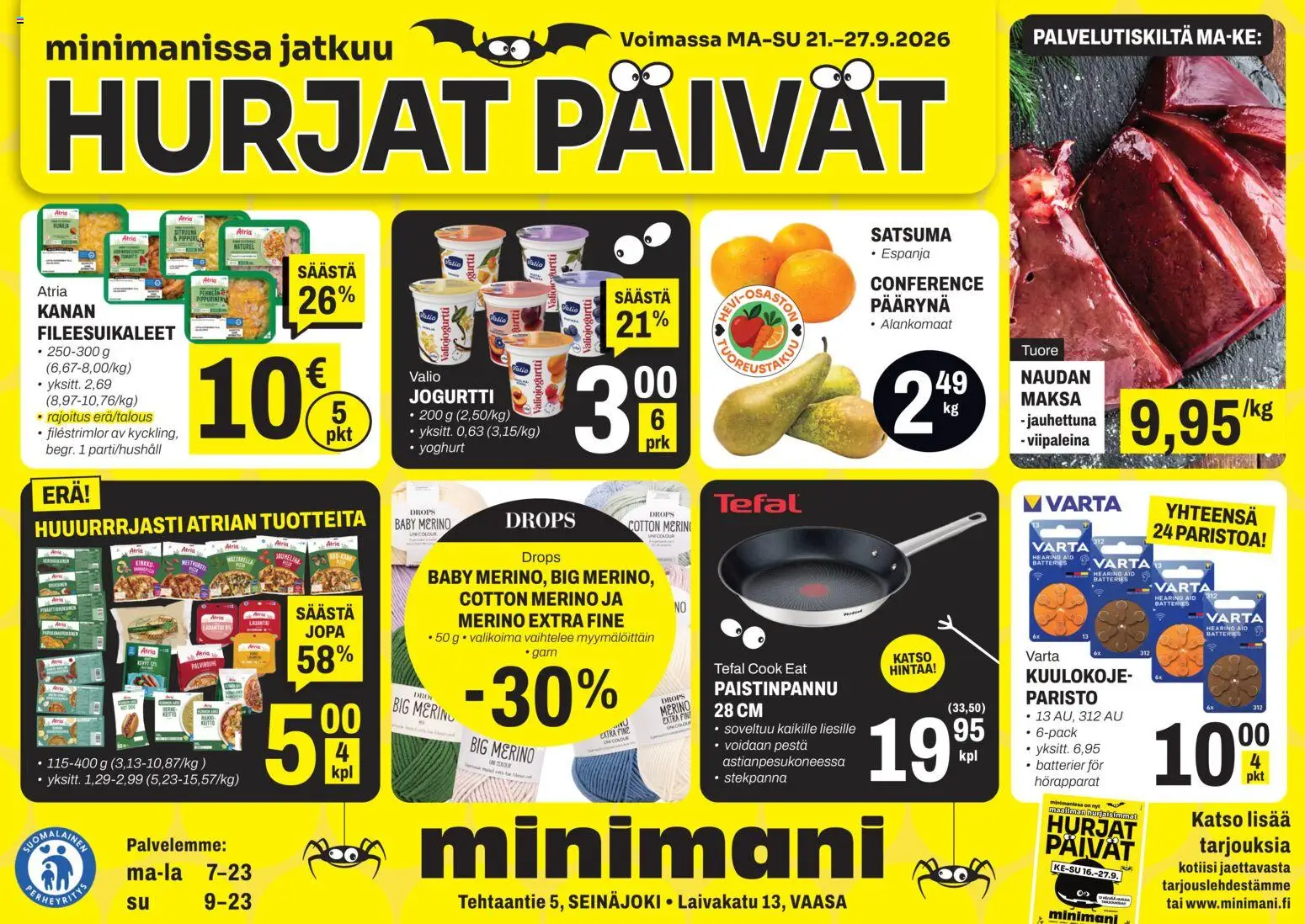 Kaupan Minimani Minimani tarjoukset - Vaasa esikatselu, voimassa 21/09/2026