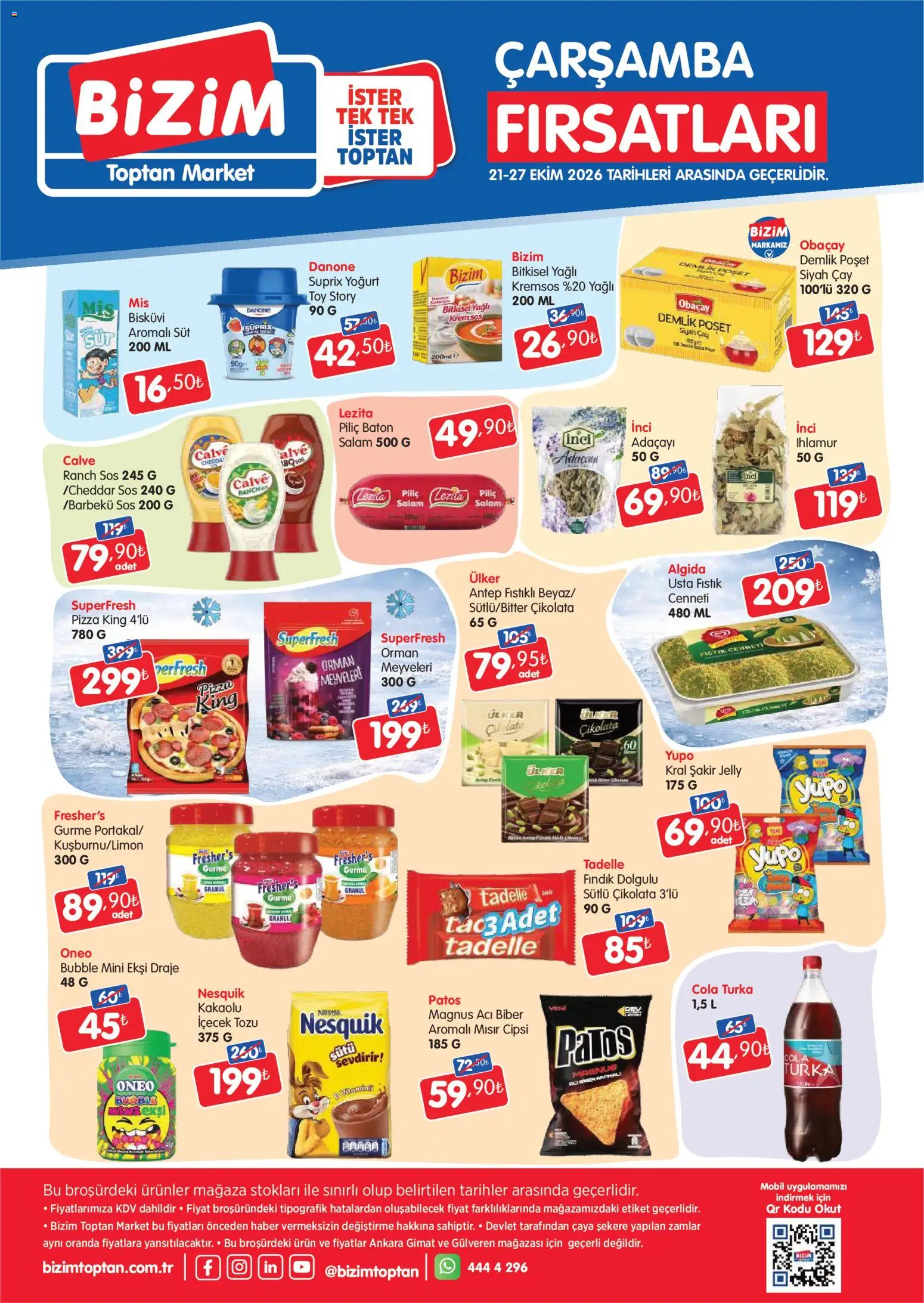 Bizim Toptan Bizim Toptan Katalog 21.10.2026 - Broşürünün önizlemesi - Mısır, Ihlamur, Yoğurt, Fıstık, Krem, Biber, Acı biber, Demlik