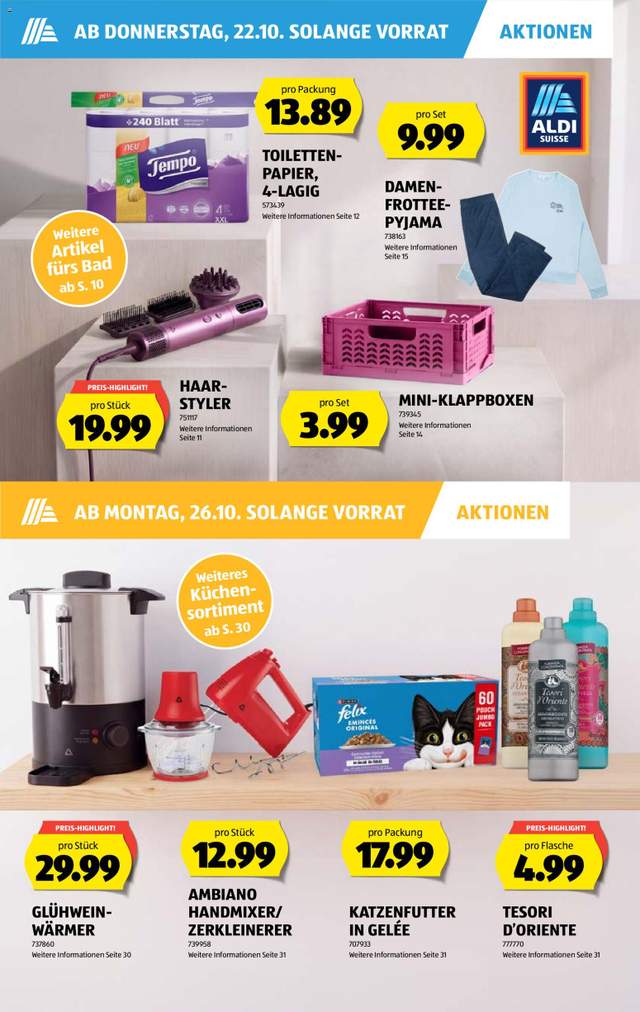 Neue Aldi Aktionen ab 22.10.