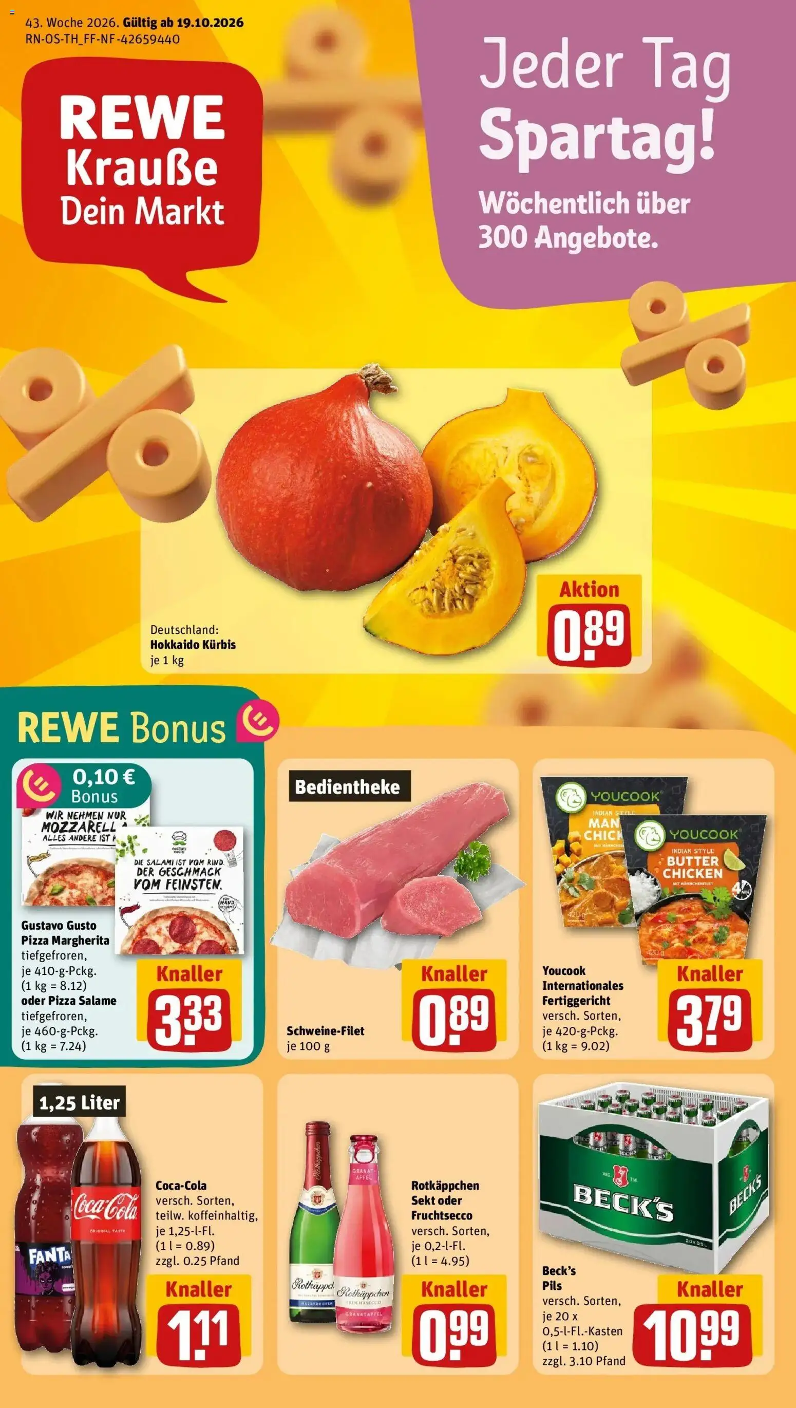 Vorschau von dem Prospekt des Geschäftes Rewe, gültig ab dem 19.10.2026