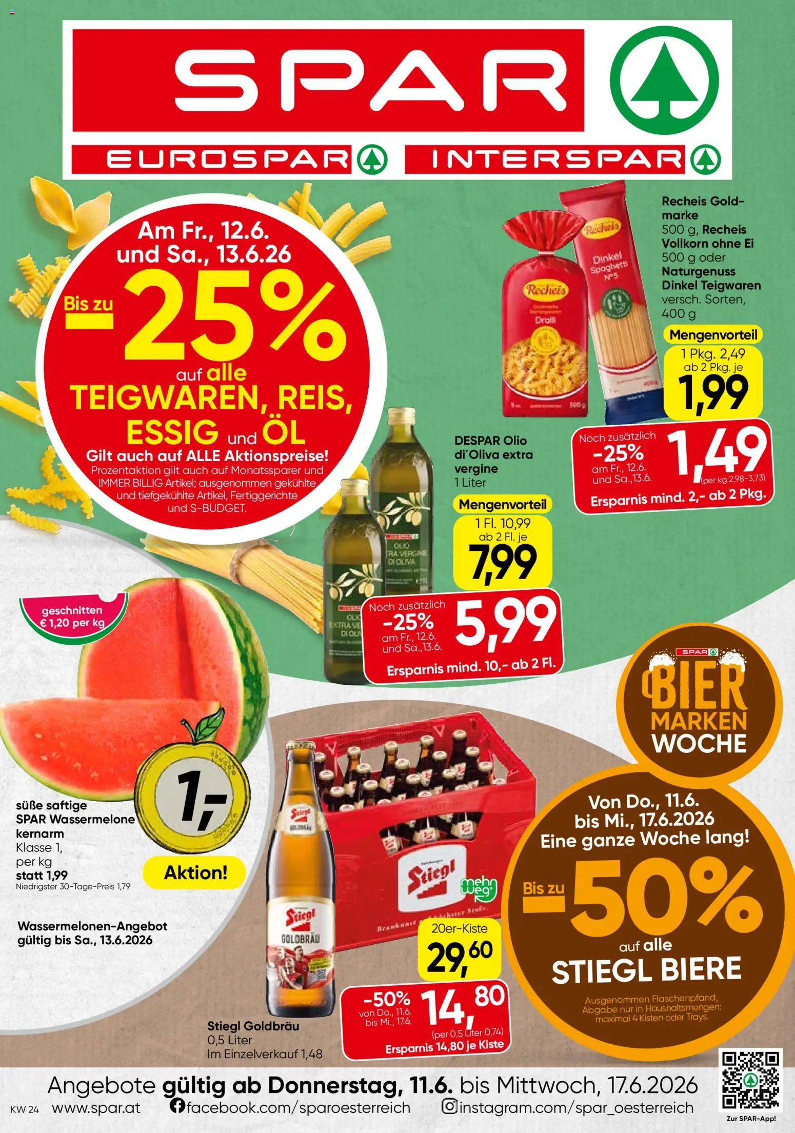 Vorschau der Angebote: Spar Spar Flugblatt - Oberösterreich gültig ab 11.06.2026