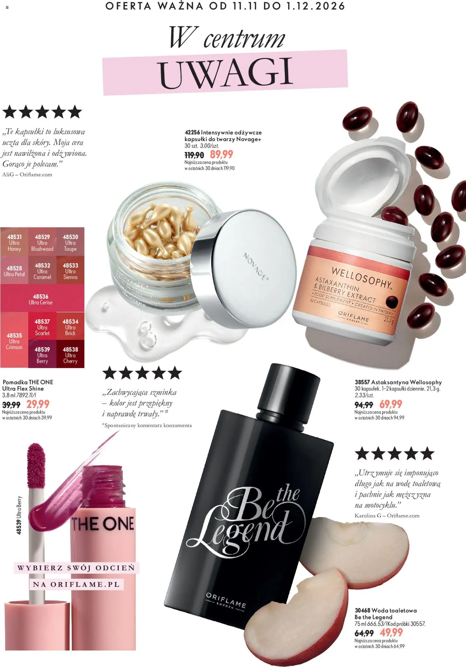 Pogląd gazetki "Oriflame Black Friday" ze sklepu Oriflame ważnej od 11.11.2026 - Woda, Pomadka, Szminka, Woda toaletowa, Kapsułki