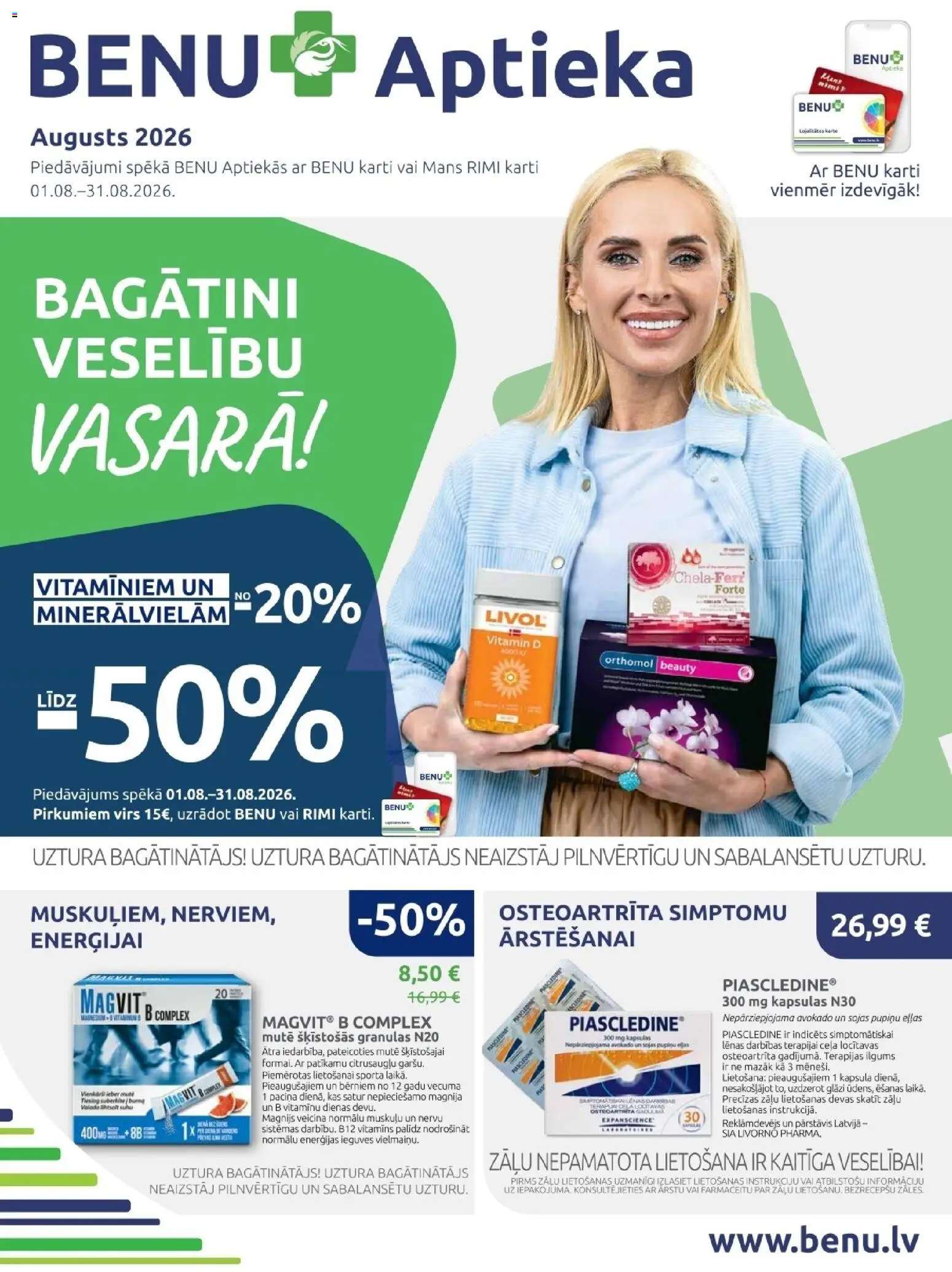 Skatīt BENU akciju bukletu, derīgs no 01.08.2026.
