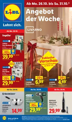 Vorschau von dem Prospekt des Geschäftes Lidl, gültig ab dem 26.10.2026