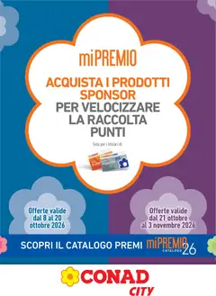 Anteprima dell'opuscolo Conad volantino City Mi Premio Lazio dal negozio Conad valido da 08/10/2026