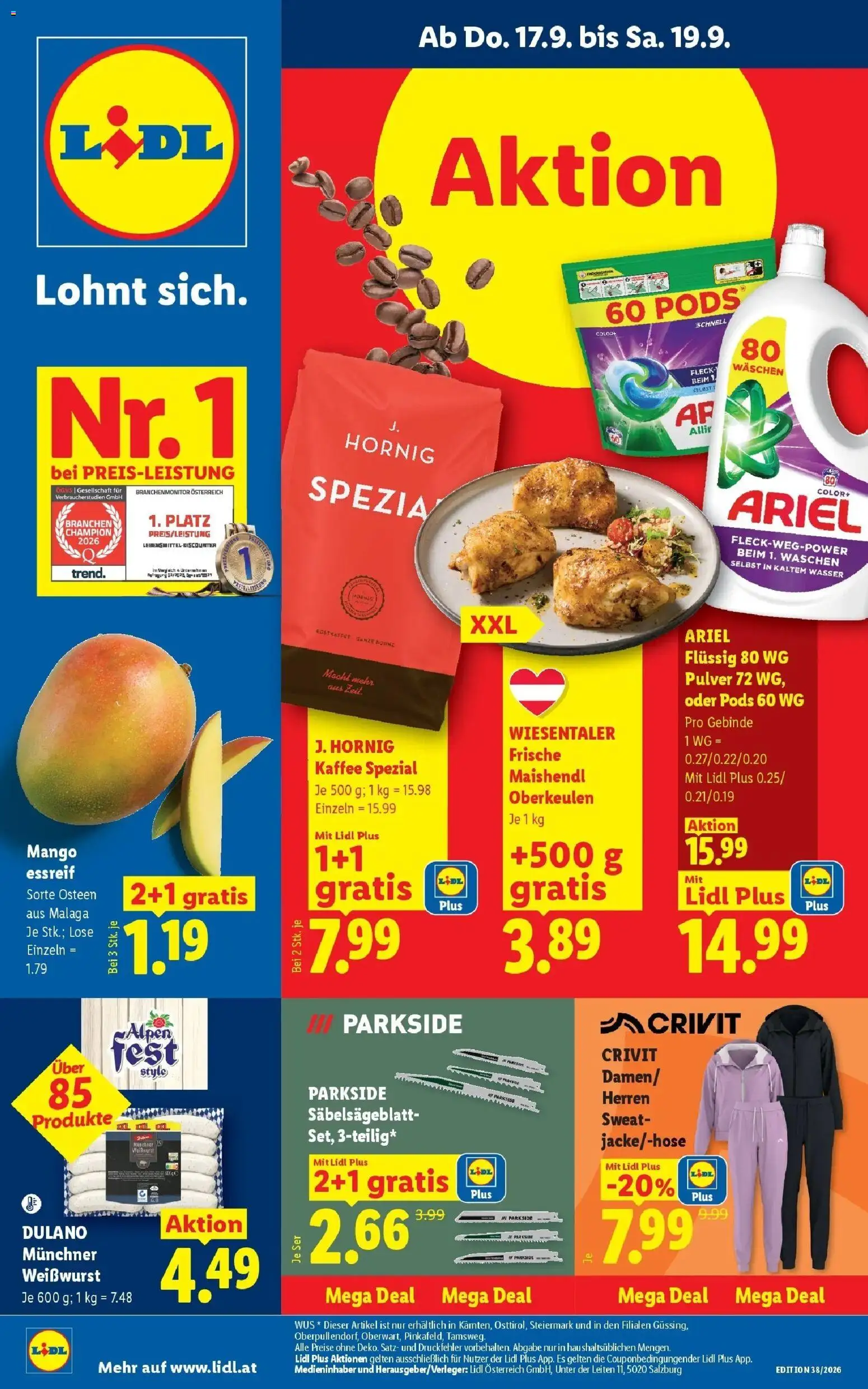 Vorschau der Angebote: Lidl Lidl Flugblatt - Fohnsdorf gültig ab 17.09.2026