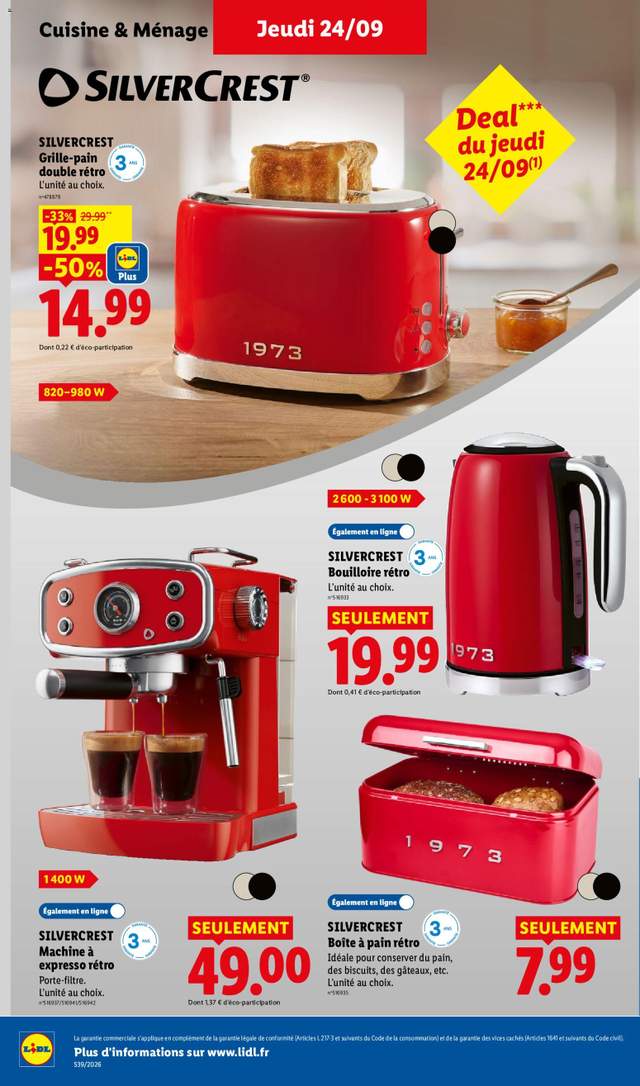 Nouveau catalogue Lidl à partir du 24/09
