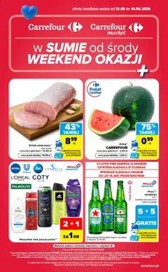 Pogląd gazetki "Carrefour gazetka - Weekend okazji" ze sklepu Carrefour ważnej od 12.08.2026