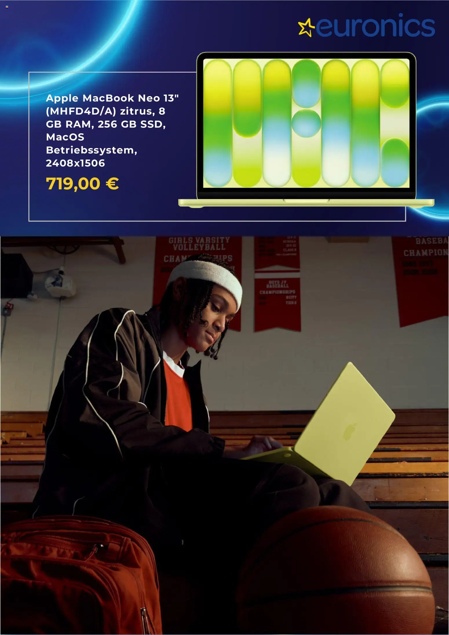 Vorschau von dem Prospekt des Geschäftes Euronics, gültig ab dem 22.10.2026 - Apple, Macbook, Volleyball