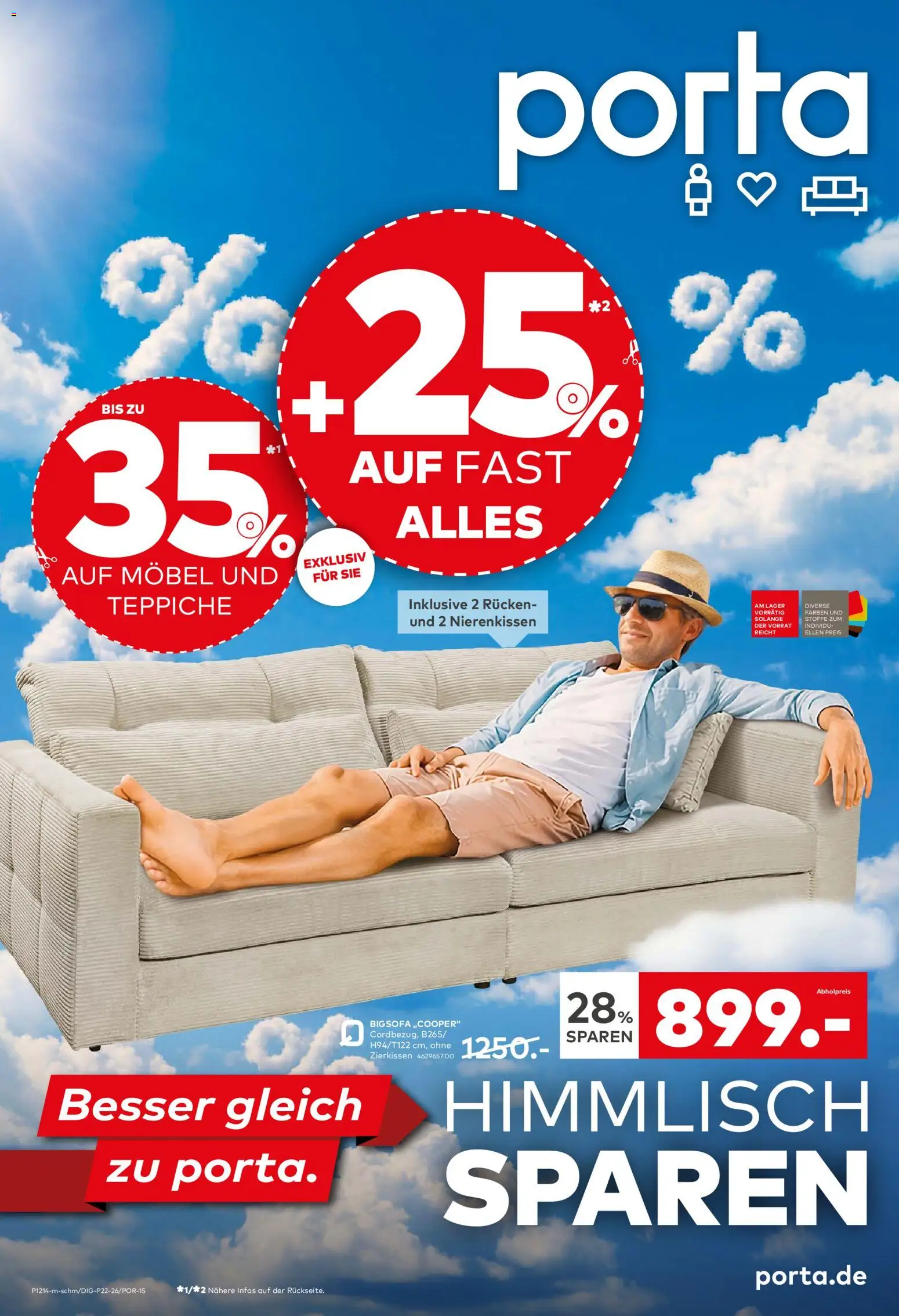 Vorschau von dem Prospekt des Geschäftes Porta!, gültig ab dem 01.06.2026 - Bigsofa