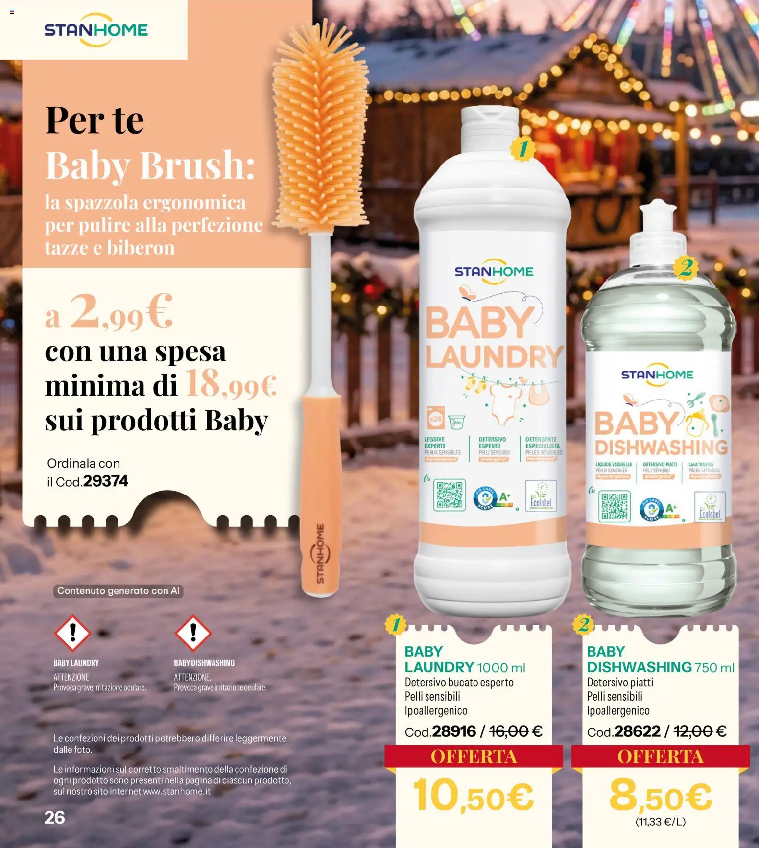 Anteprima dell'opuscolo Catalogo Stanhome Natale dal negozio Stanhome valido da 27/10/2026 - Piatti, Spazzola, Tè, Biberon, Detergente