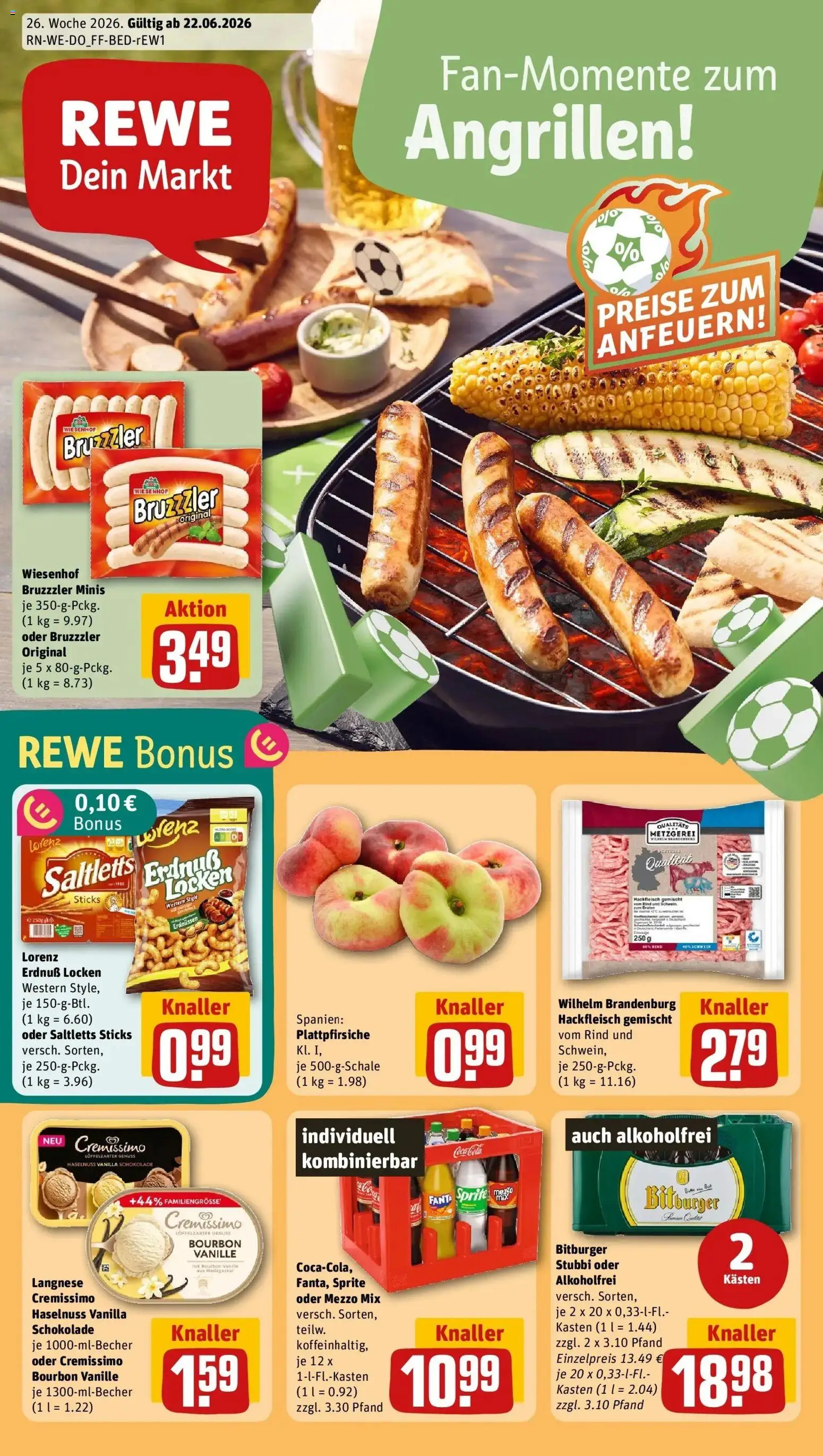 Vorschau von dem Prospekt des Geschäftes Rewe, gültig ab dem 21.06.2026