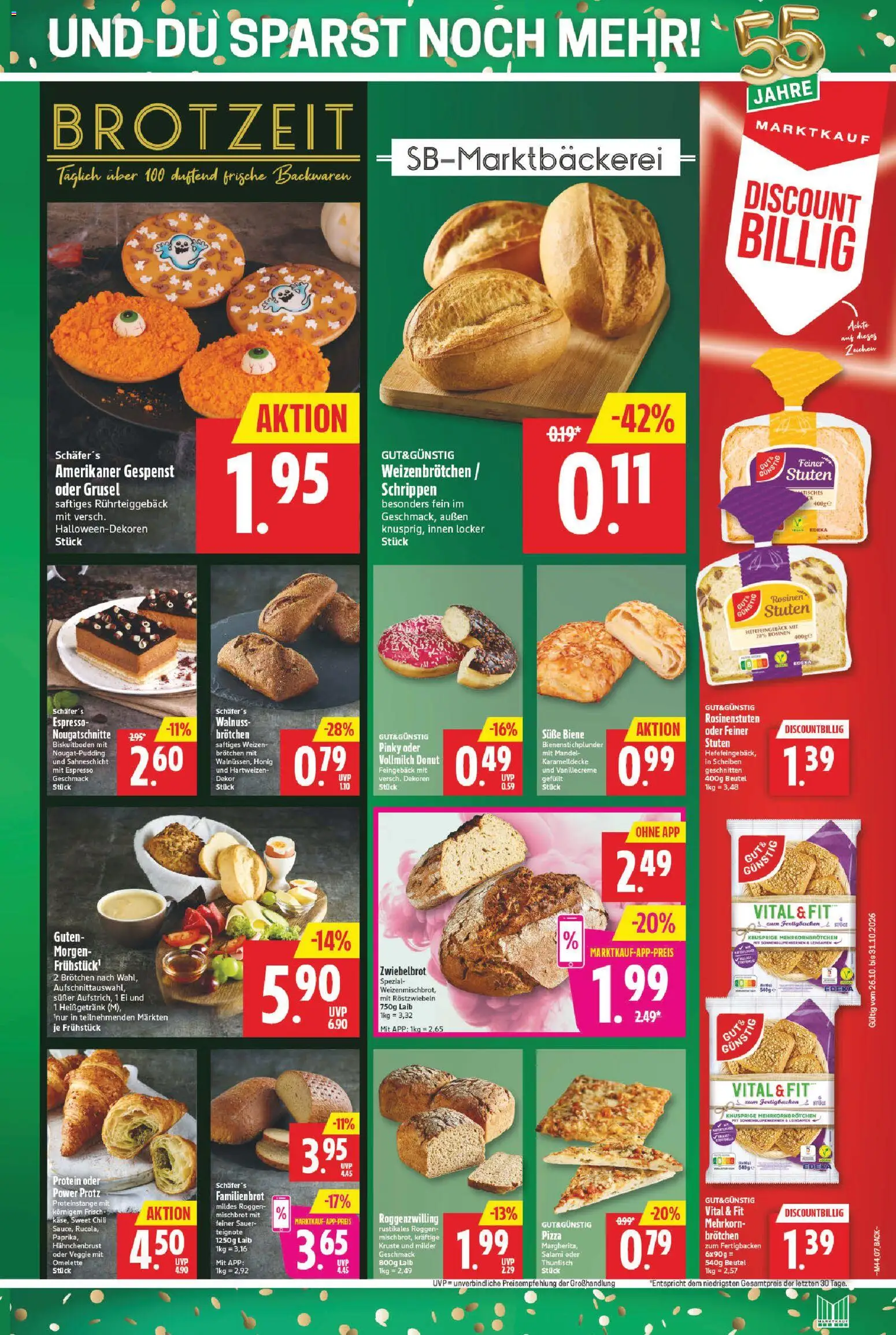 Vorschau von dem Prospekt des Geschäftes Marktkauf, gültig ab dem 26.10.2026 - Pizza, Thunfisch, Chili, Salami, Rosinen, Hahnchenbrust