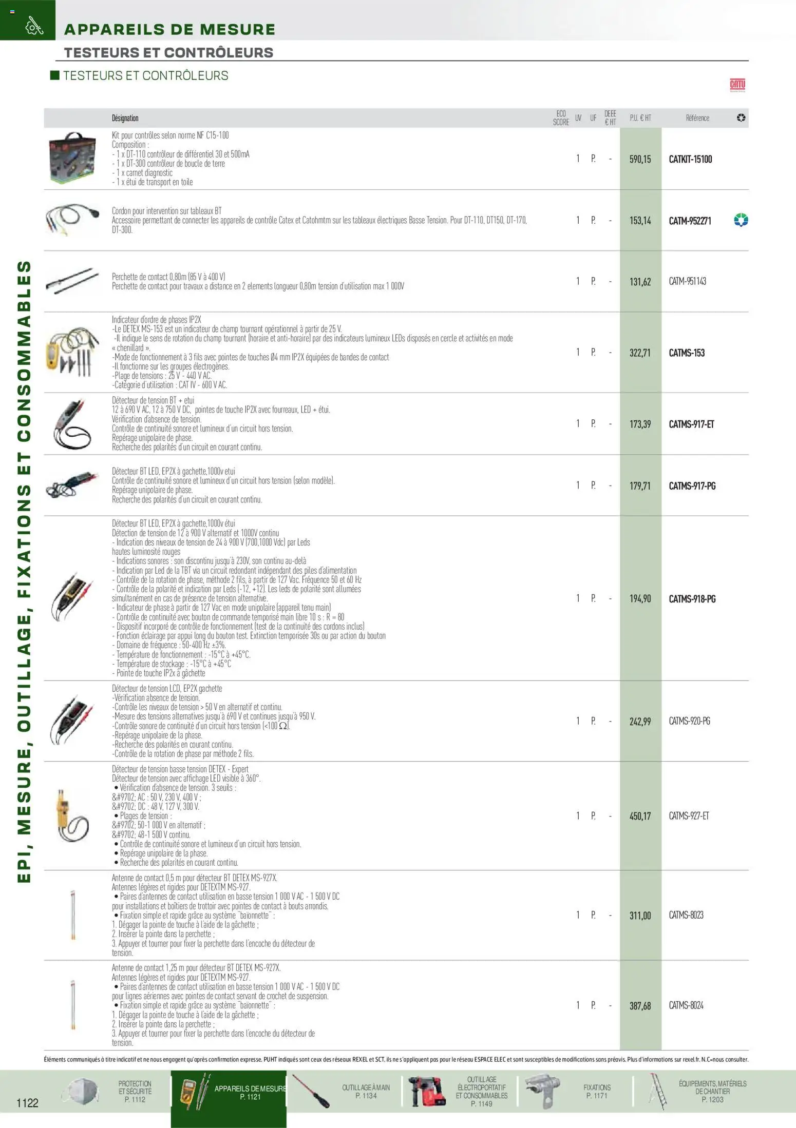 Prévisualisation de Brochure EPI, mesure, outillage, fixations et consommables du magasin Rexel formulaire valide 18/11/2025 - Piles, Éclairage, Antenne, Étui