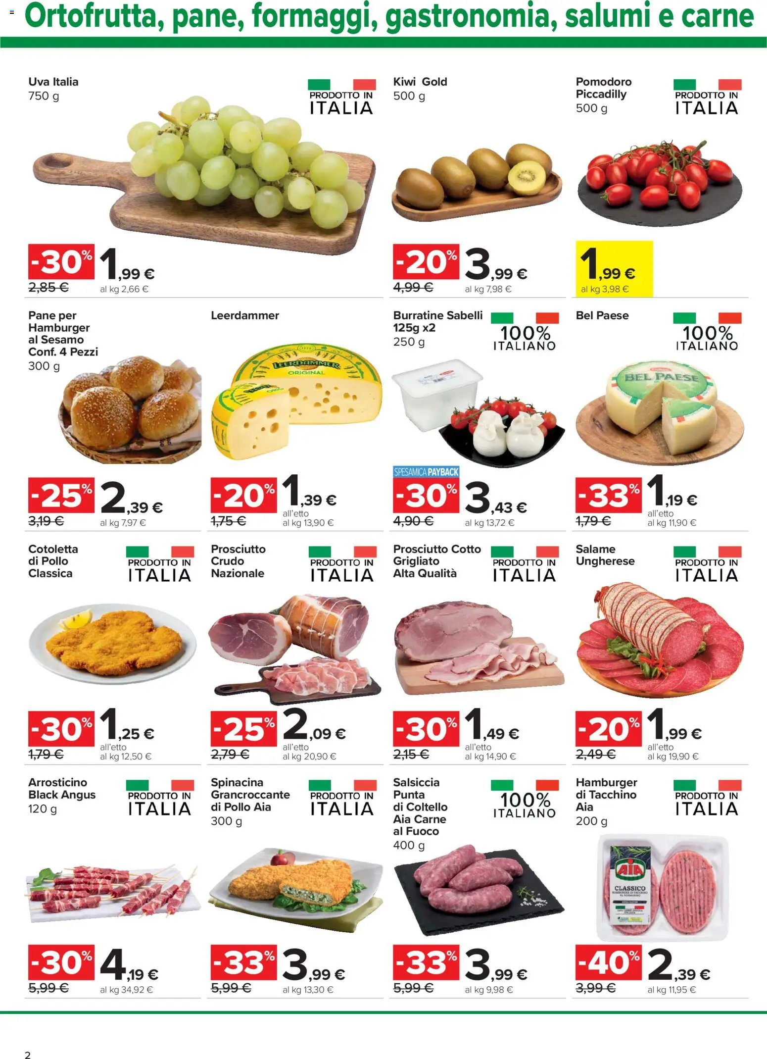 Anteprima dell'opuscolo Carrefour volantino dal negozio Carrefour valido da 27/08/2026 - Kiwi, Pane, Carne, Sesamo, Tacchino, Salsiccia, Prosciutto Cotto, Uva
