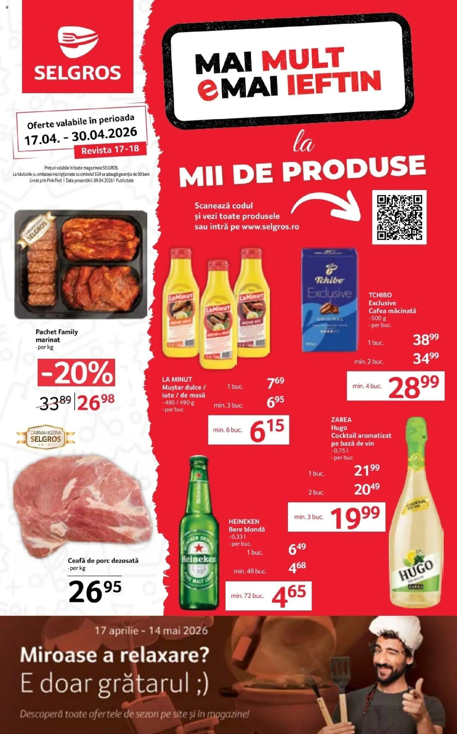 Previzualizarea de cataloage: Selgros Selgros Catalog valabil de la 17.04.2026 - Cafea, Cocktail, Masă, Bere, Vin, Ceafa de porc, Muștar, Cafea macinata