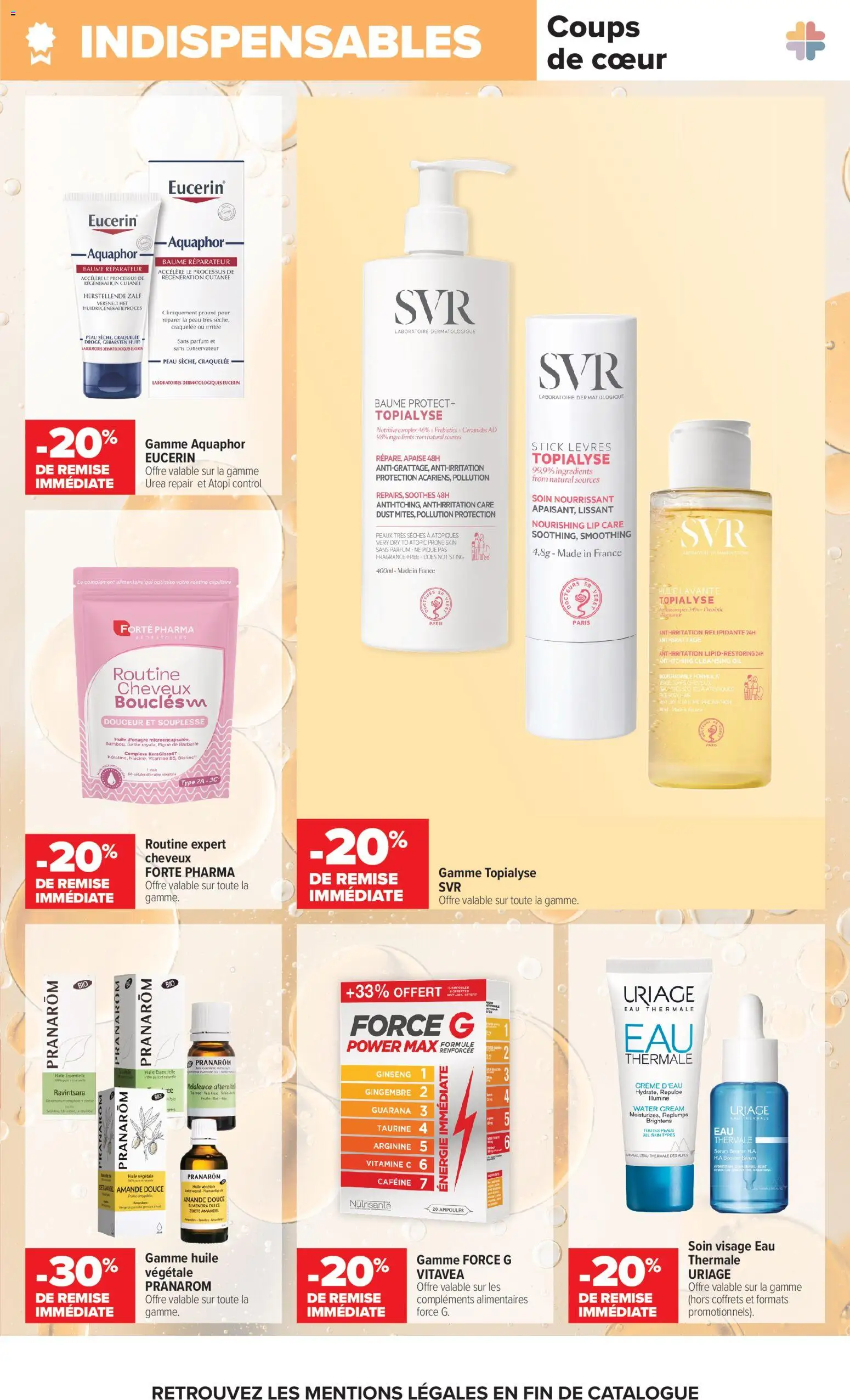 Prévisualisation de Carrefour Ma parapharmacie, soyez acteur de votre bien-être du magasin Carrefour formulaire valide 28/10/2026 - Gingembre, Body, Amande, Huile, Soin visage, Eau thermale, Ingrédients, Gelée