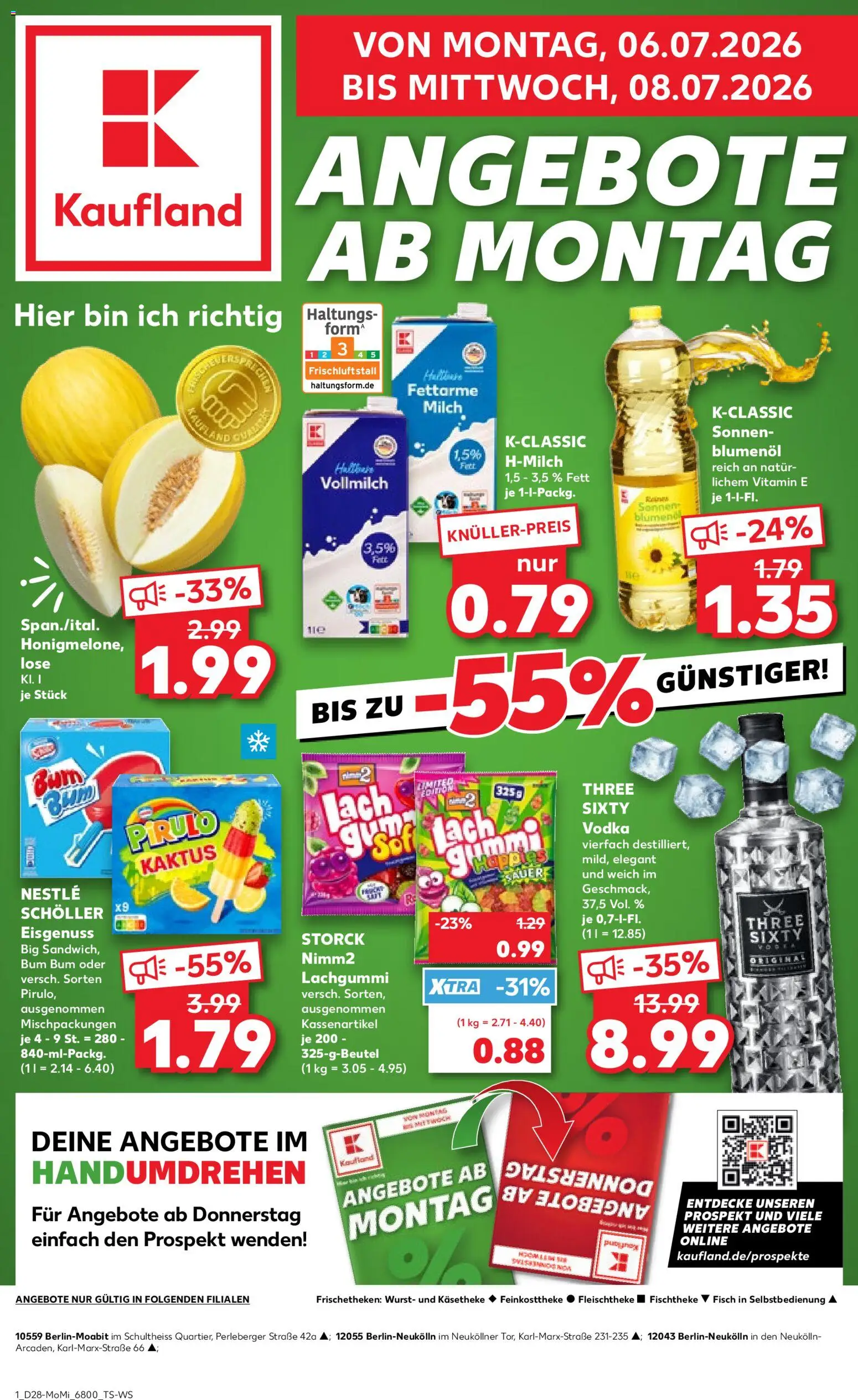 Náhled nabídky: Kaufland Německo Kaufland Německo leták - Angebote ab Montag platný od 06.07.2026 - Vodka, Forma
