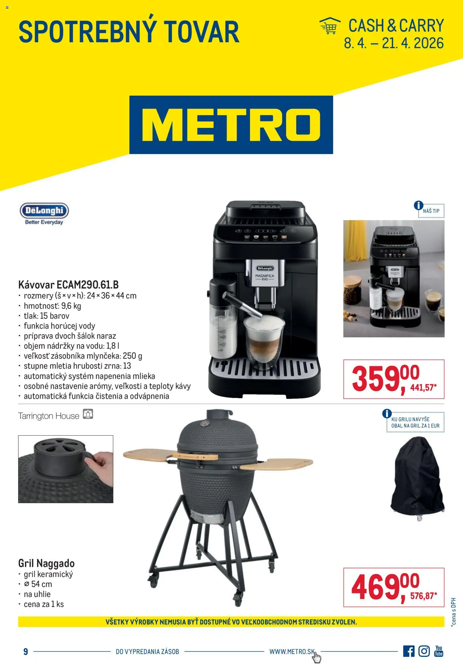 Náhľad Metro letáku platného od 08.04.2026 - Kávovar, Gril