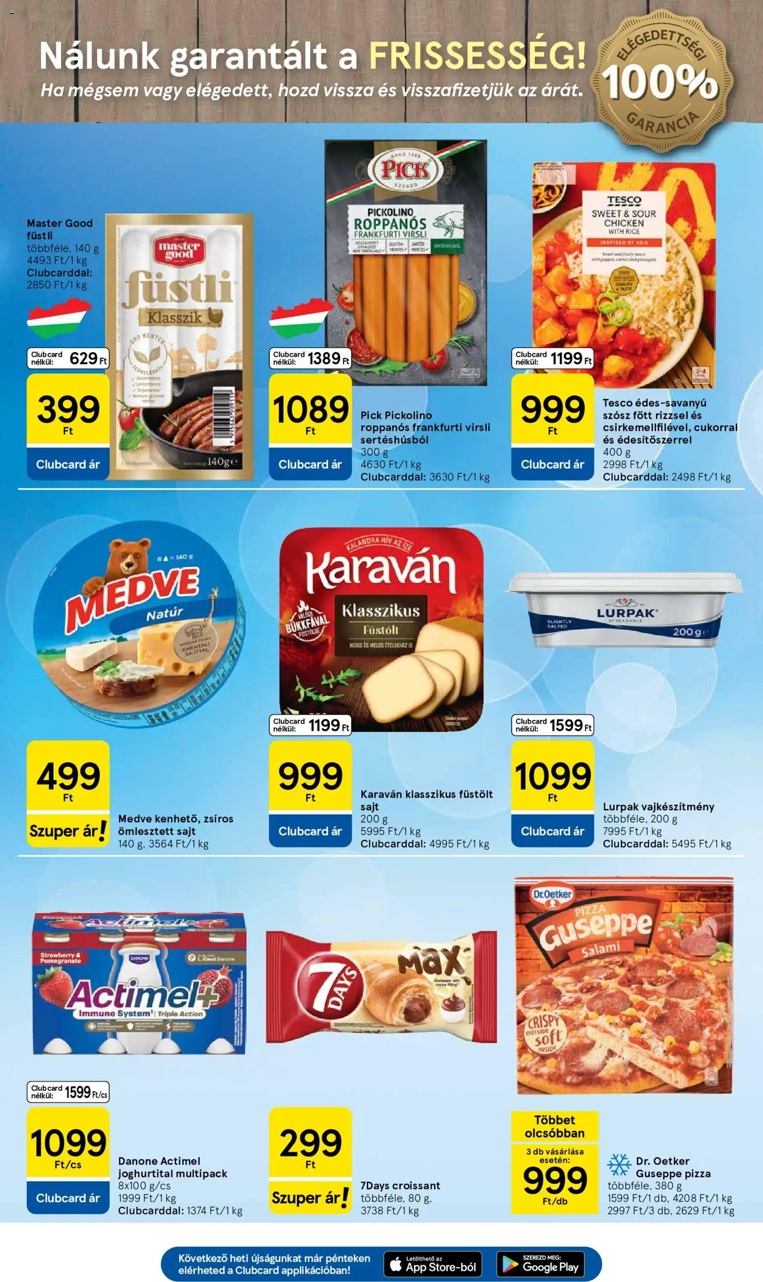 Tesco - Tesco Szupermarket akciós újság megtekintése, amely érvényes 2026.10.21.-től - Croissant, Virsli, Actimel, Pick, Szósz, Füstli, Joghurtital, Dr. Oetker