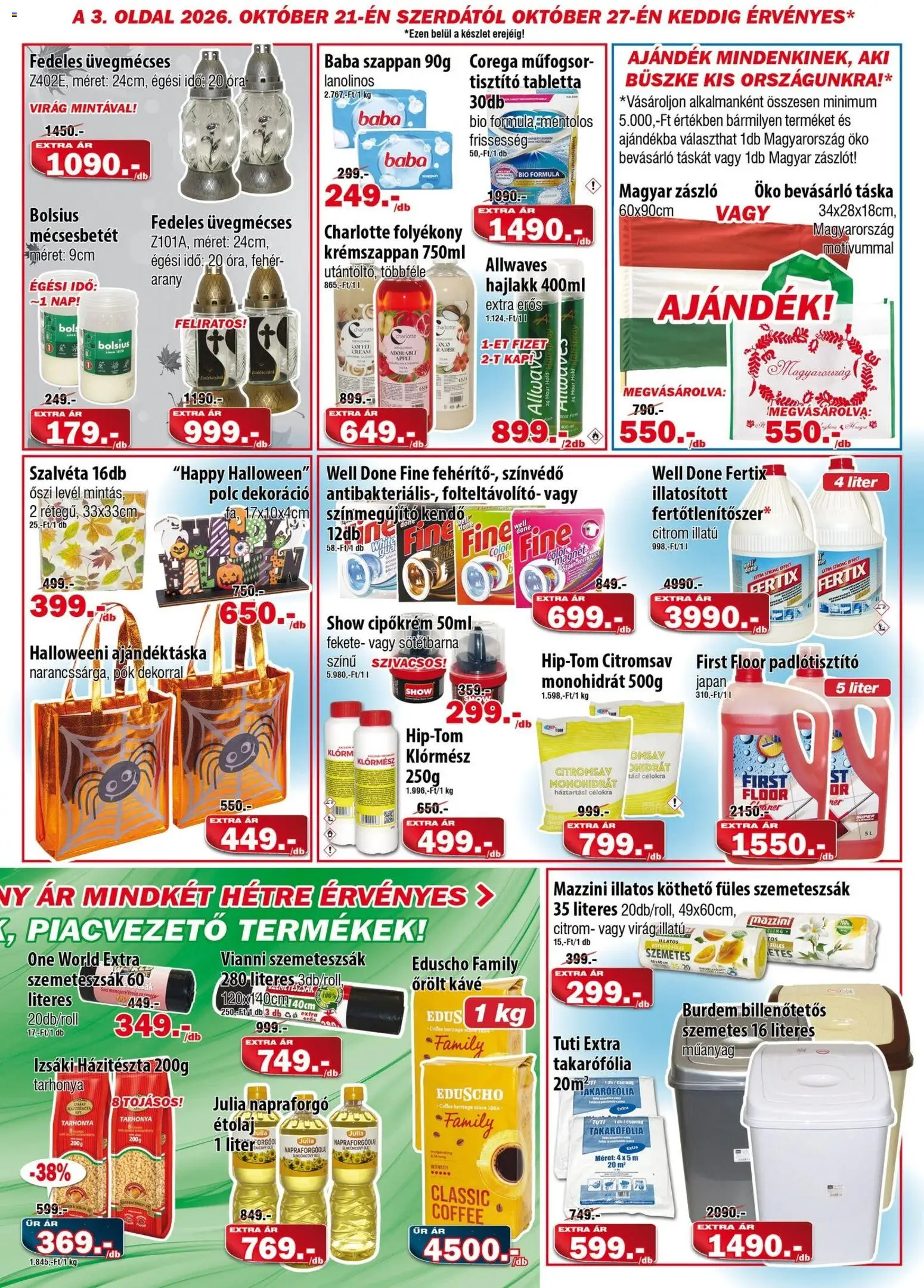 Vianni - Vianni akciós újság megtekintése, amely érvényes 2026.10.14.-től - Óra, Napraforgó, Baba, Szemetes, Kendő, Dekoráció, Szemeteszsák, Baba szappan