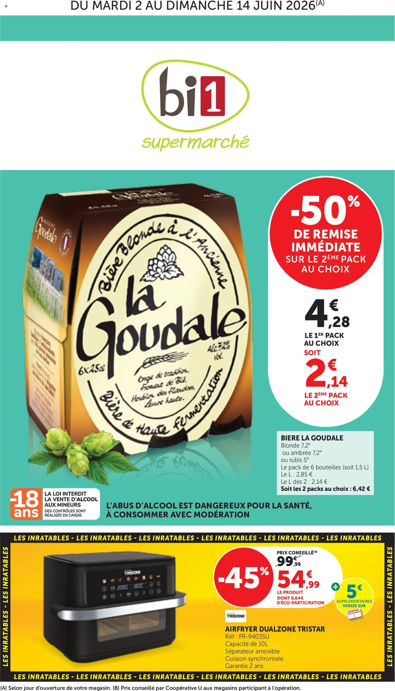 Prévisualisation de bi1 prospectus du magasin bi1 formulaire valide 02/06/2026 - Bière, Goudale