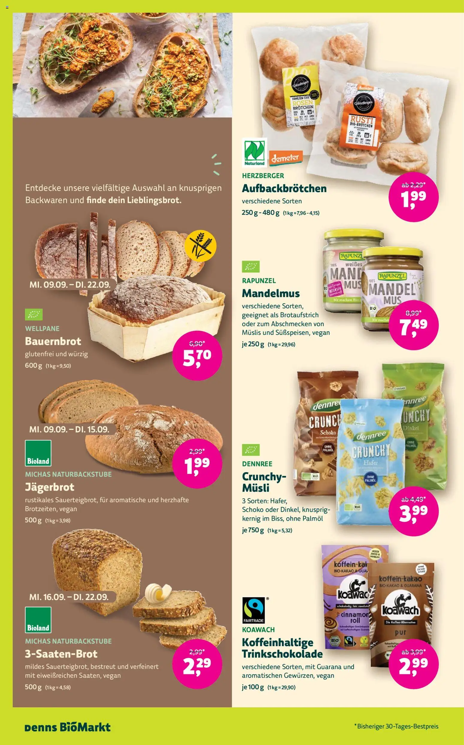 Vorschau von dem Prospekt des Geschäftes Denns BioMarkt, gültig ab dem 09.09.2026 - Musli