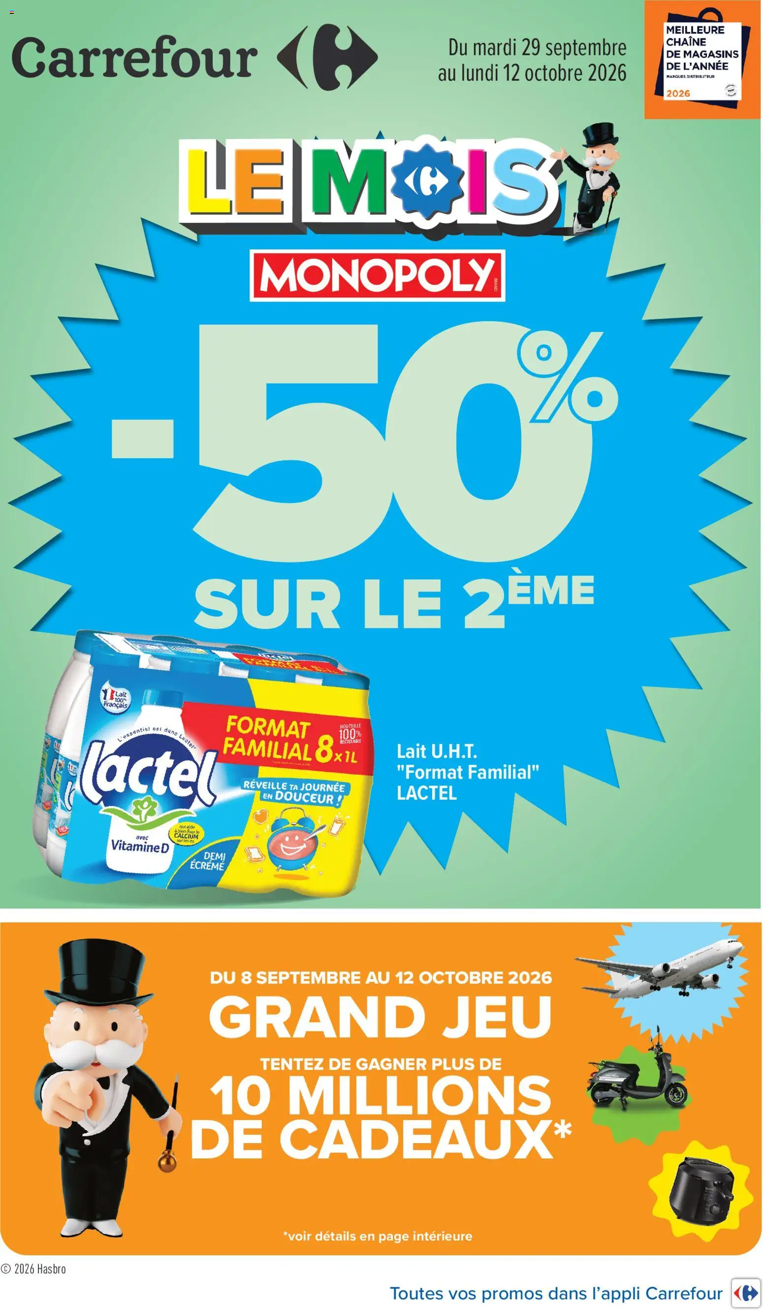 Prévisualisation de Carrefour Le mois monopoly produits laitiers du magasin Carrefour formulaire valide 29/09/2026