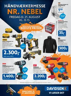Eksempel på tilbudsavis Davidsen - Håndværkermesse Nr. Nebel fra butik Davidsen gyldig fra 21/08/2026