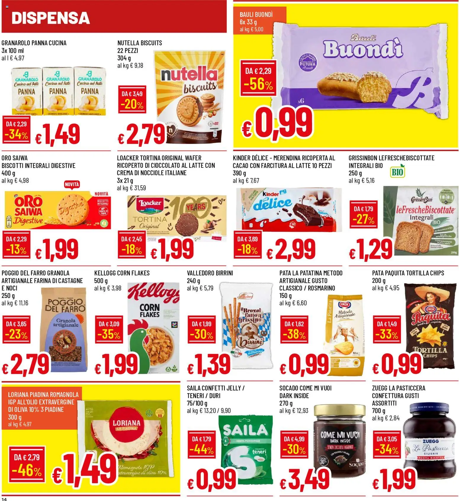 Anteprima dell'opuscolo Galassia volantino dal negozio Galassia valido da 29/10/2026 - Piadina, Cioccolato, Farro, Rosmarino, Farina, Nocciole, Panna, Cacao