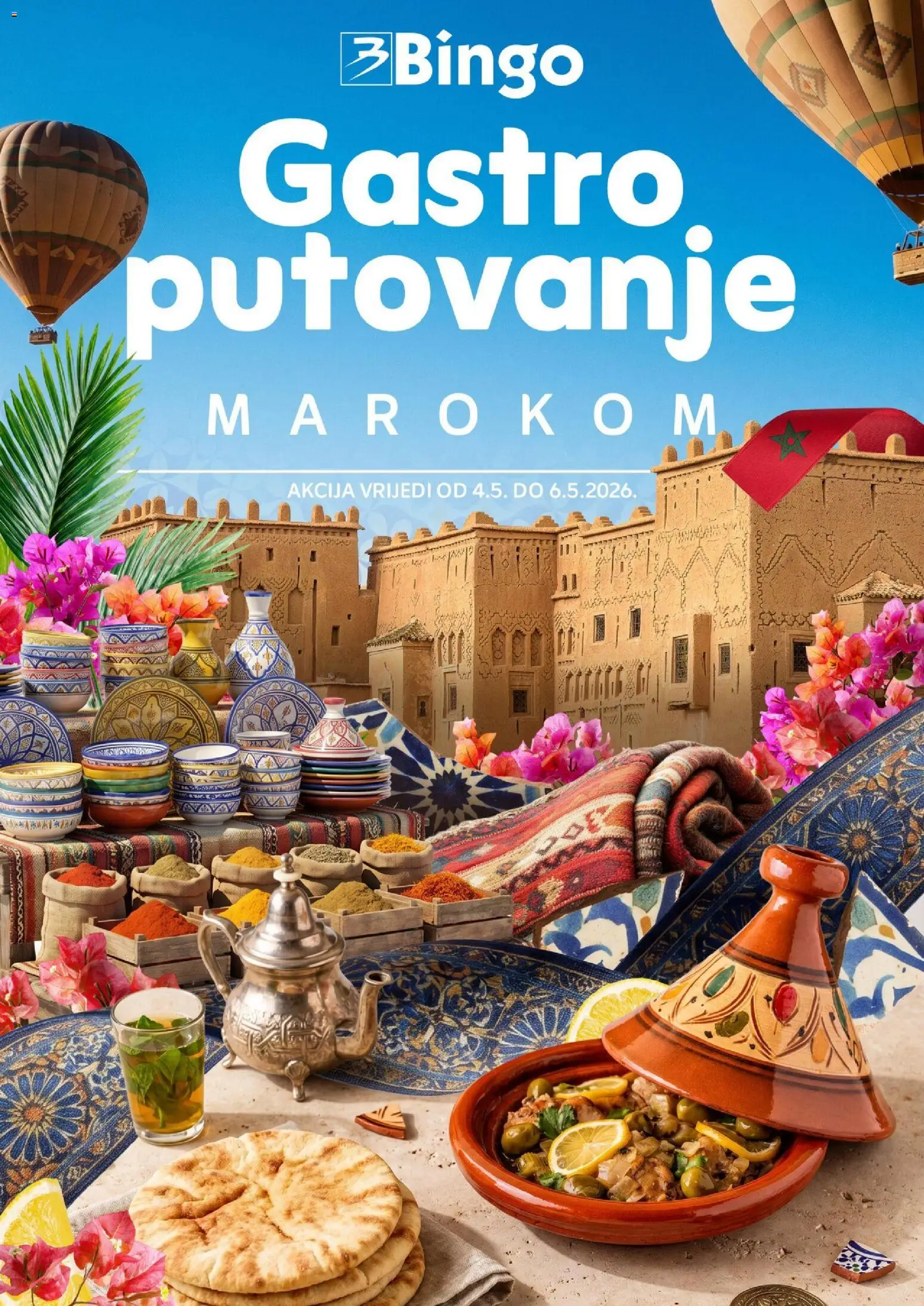 Pregled letka Bingo Gastro putovanje trgovine Bingo vrijedi od 04.05.2026