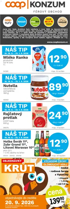 Náhled nabídky: Konzum Konzum leták platný od 19.08.2026