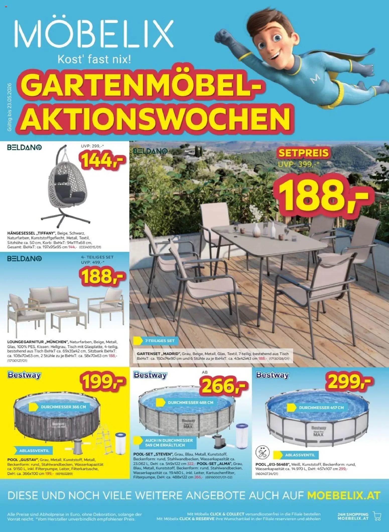 Vorschau der Angebote: Möbelix Möbelix Gartenmöbel gültig ab 12.05.2026