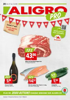 Vorschau des Merkblatts Aligro aktionen Chavannes, Matran, Genève, Sion vom Shop Aligro gültig von 27.07.2026 bis 01.08.2026