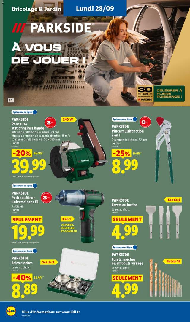 Nouveau catalogue Lidl à partir du 24/09