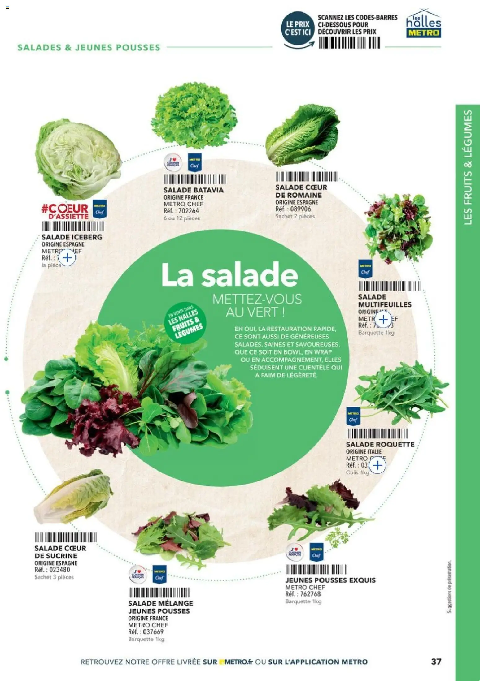 Prévisualisation de METRO - Restauration rapide du magasin METRO formulaire valide 14/04/2026 - Salade, Fruits, Wrap, Roquette