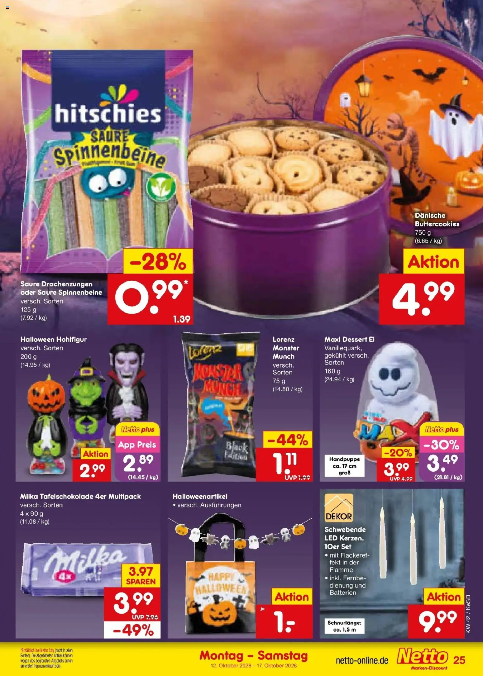 Vorschau von dem Prospekt des Geschäftes Netto Marken-Discount, gültig ab dem 12.10.2026 - Batterien, Monster, Milka