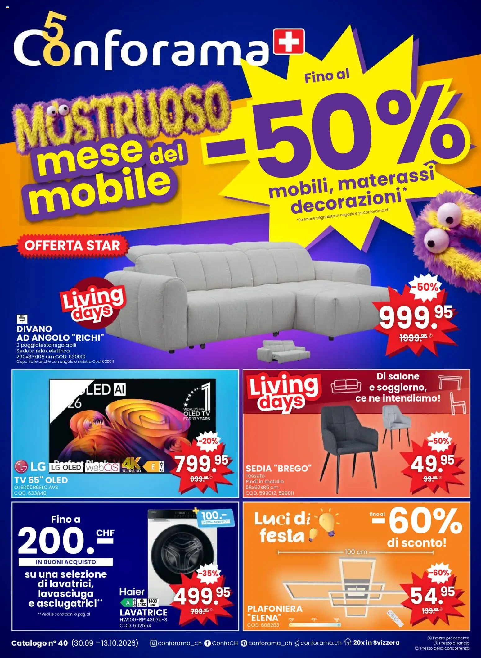 Vorschau des Merkblatts Conforama aktionen IT vom Shop Conforama gültig von 30.09.2026 bis 13.10.2026