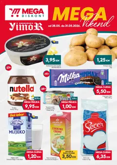 Pregled letka Mega Diskont vikend akcija trgovine Mega Diskont vrijedi od 28.05.2026