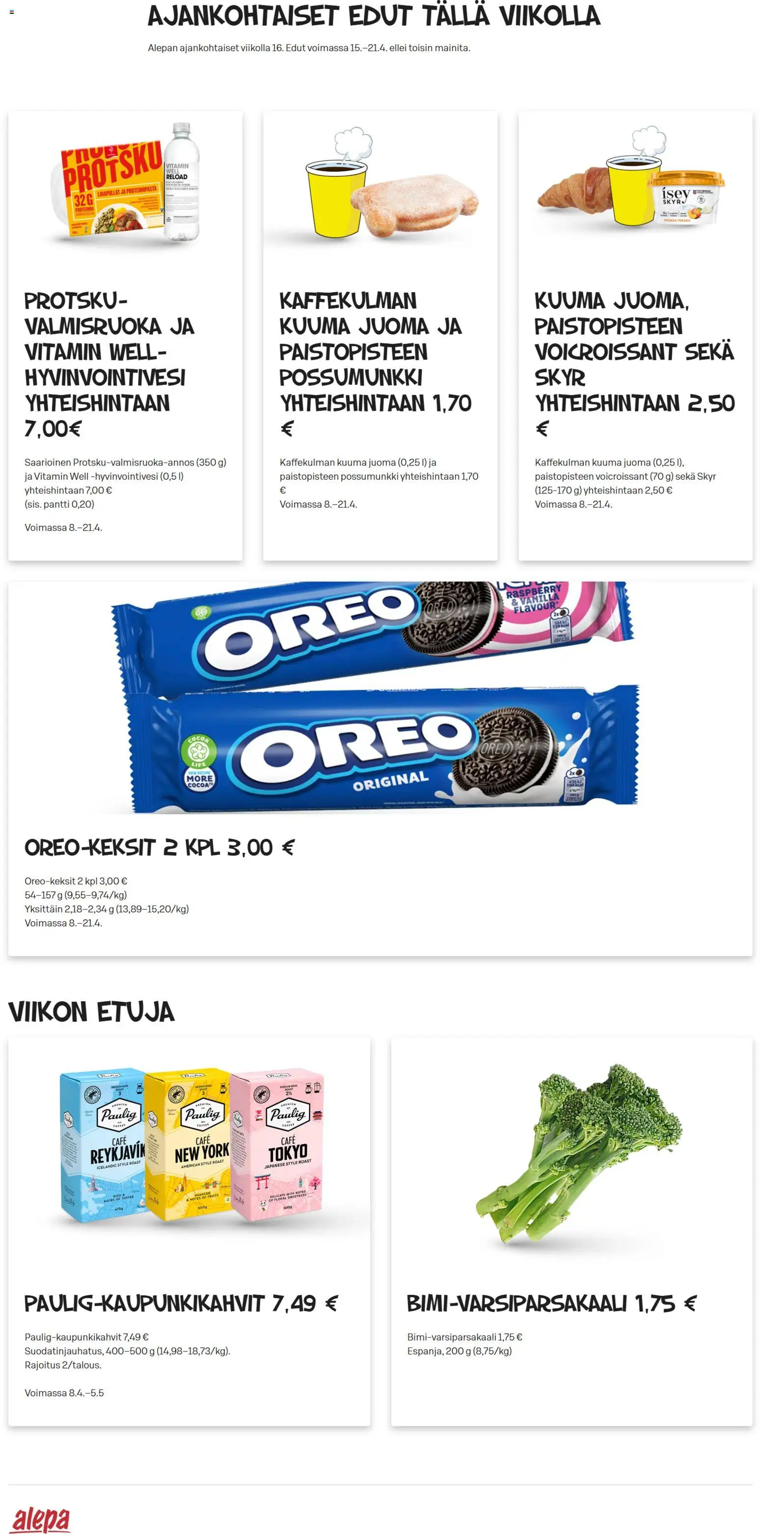 Kaupan Alepa Alepa tarjoukset esikatselu, voimassa 15/04/2026 - Oreo