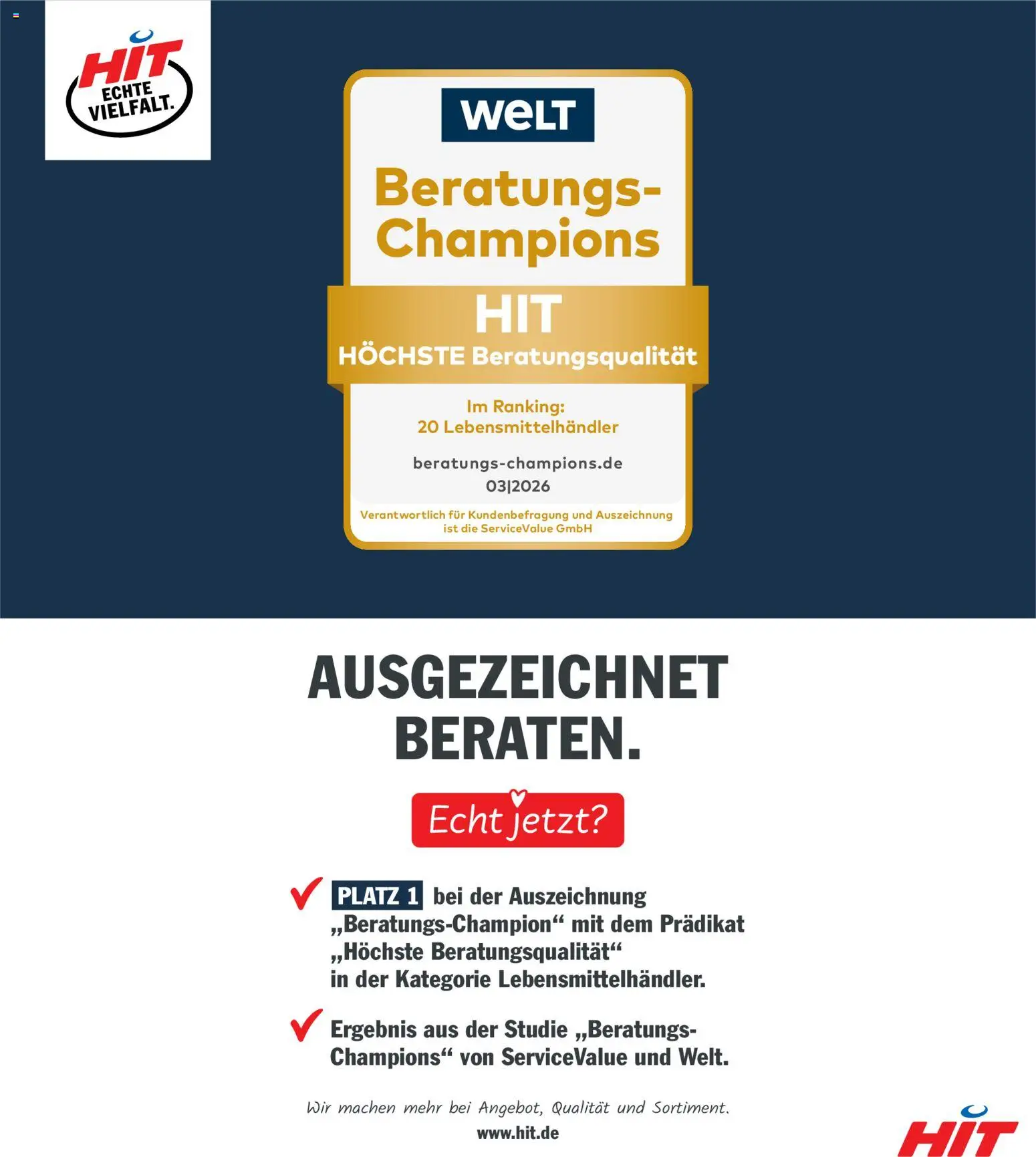 Vorschau von dem Prospekt des Geschäftes HIT, gültig ab dem 02.11.2026