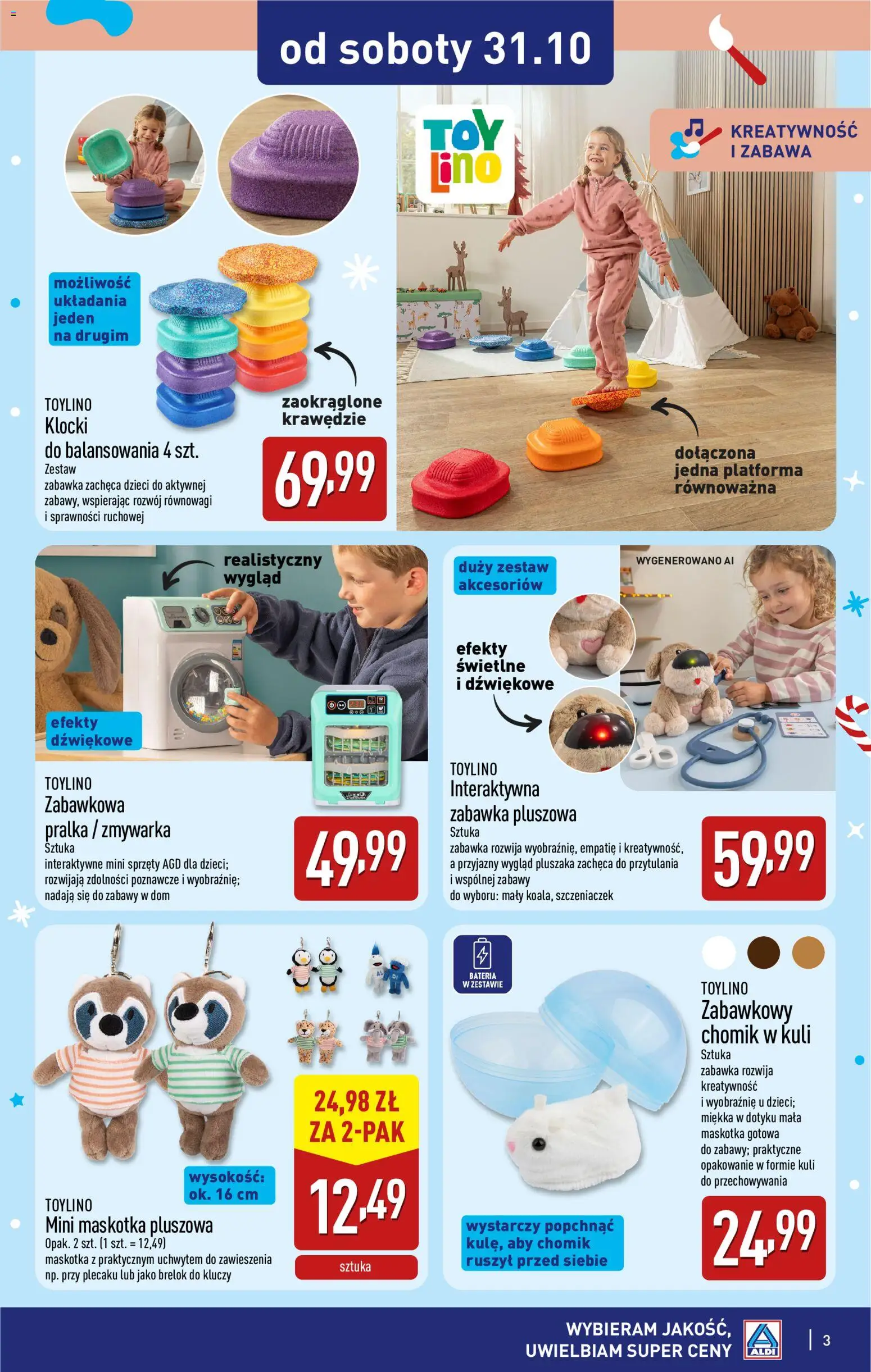 Pogląd gazetki "Aldi gazetka - Zabawki dla każdego" ze sklepu Aldi ważnej od 31.10.2026 - Pralka, Zmywarka, Bateria