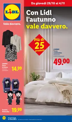 Anteprima dell'opuscolo Lidl volantino L´Autunno Che Vale Davvero dal negozio Lidl valido da 29/10/2026