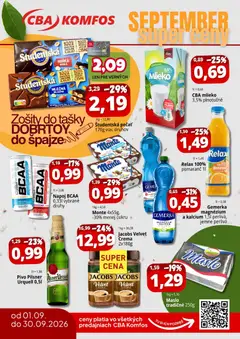 Náhľad CBA Komfos letáku platného od 01.09.2026