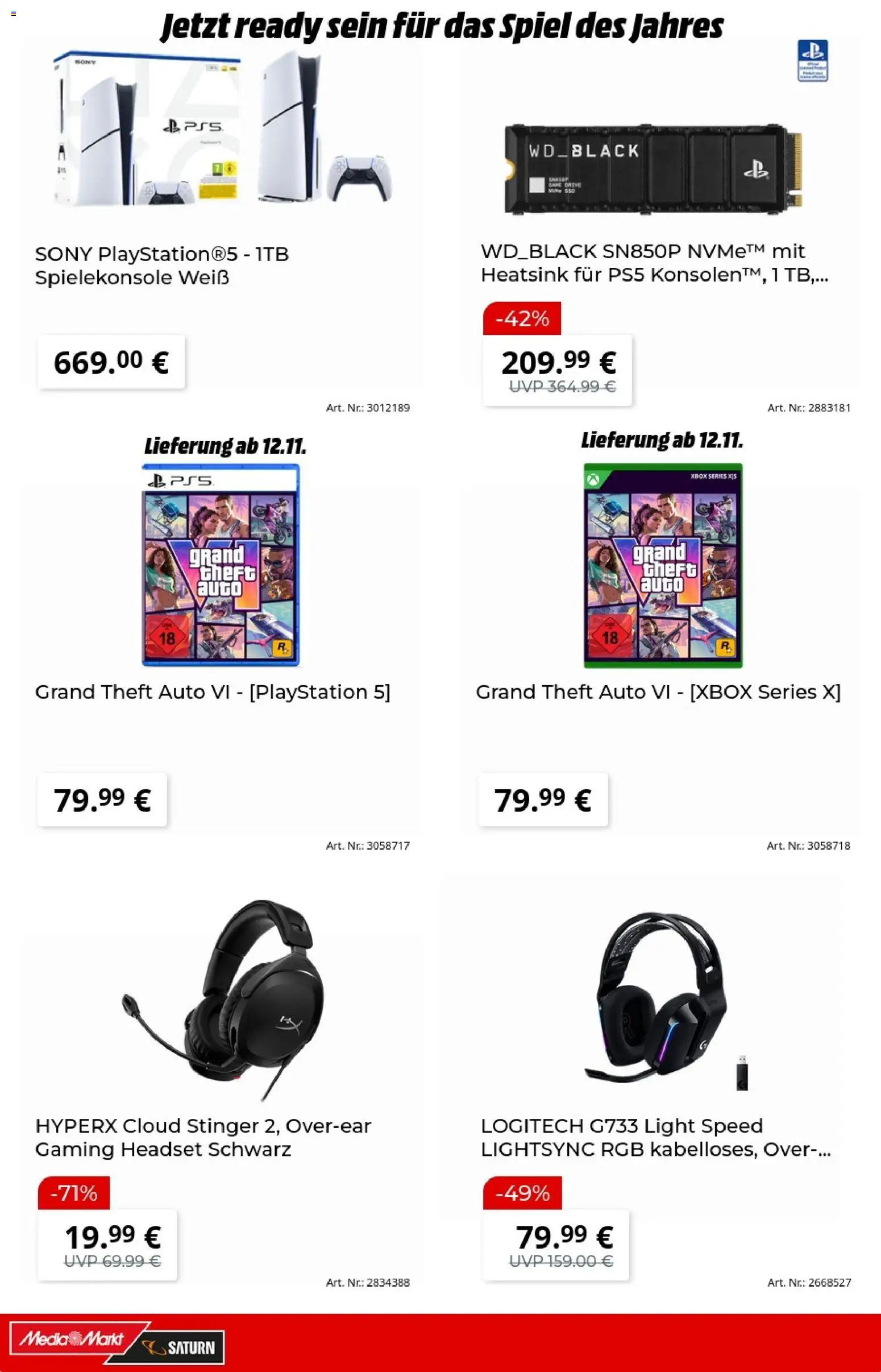 Vorschau von dem Prospekt des Geschäftes Media Markt, gültig ab dem 27.10.2026 - Playstation, Xbox, Sony, Spiel, Headset