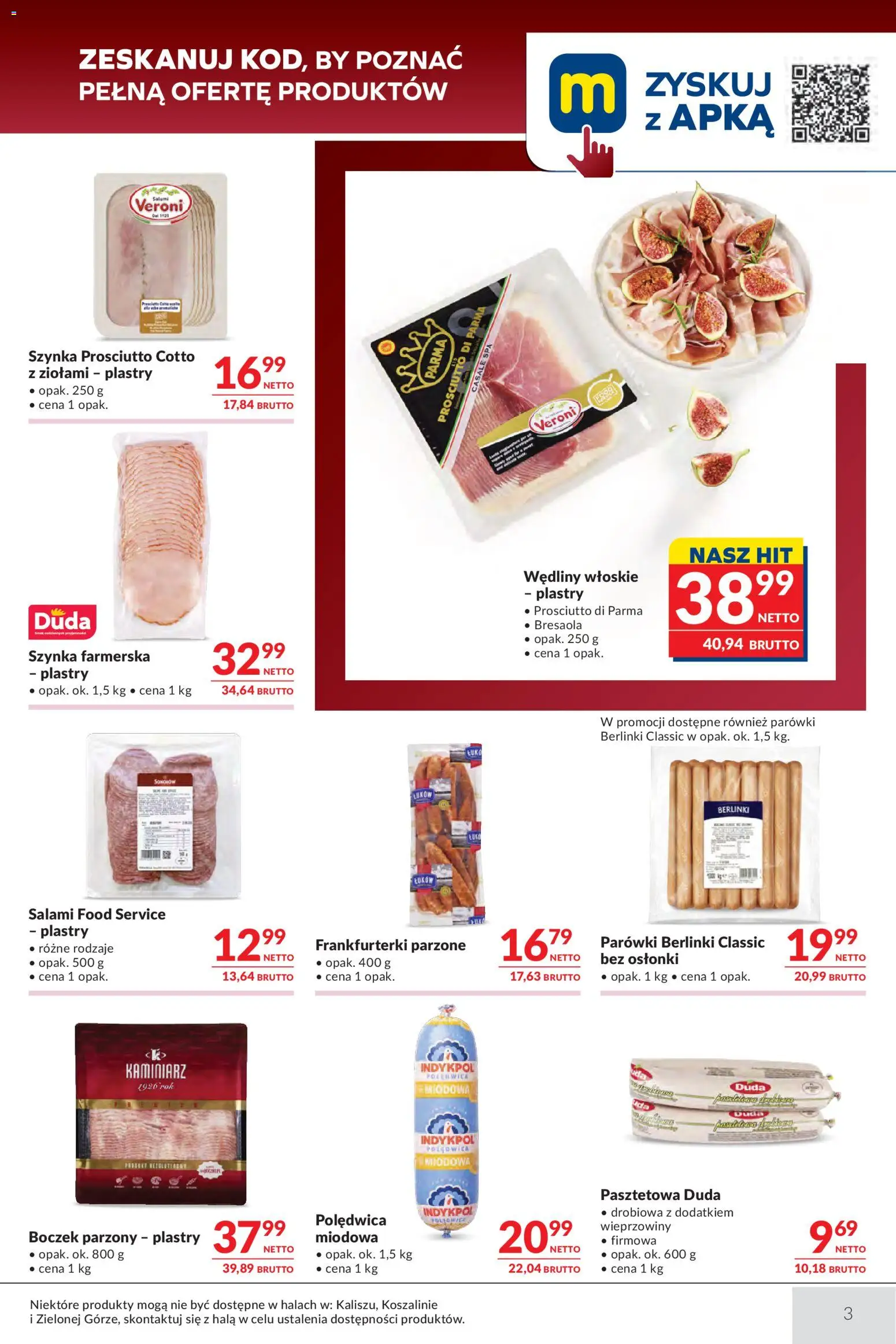 Pogląd gazetki "Makro gazetka - Oferta dla Gastronomii" ze sklepu Makro ważnej od 27.10.2026 - Frankfurterki, Boczek, Prosciutto, Salami, Parówki, Szynka prosciutto, Parówki berlinki, Boczek parzony